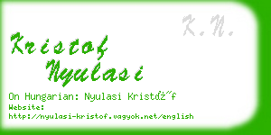 kristof nyulasi business card